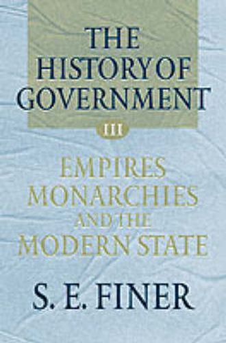 Cover image for The History of Government from the Earliest Times