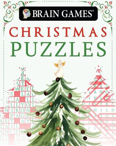 Cover image for Brain Games Mini - Christmas Puzzles (Stocking Stuffer - Christmas Tree Cover)