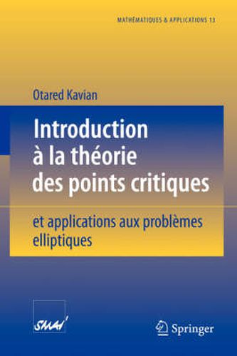 Cover image for Introduction a la theorie des points critiques: et applications aux problemes elliptiques