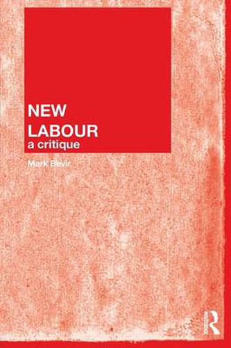 Cover image for New Labour: A Critique