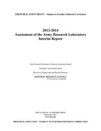 Cover image for 2013-2014 Assessment of the Army Research Laboratory: Interim Report