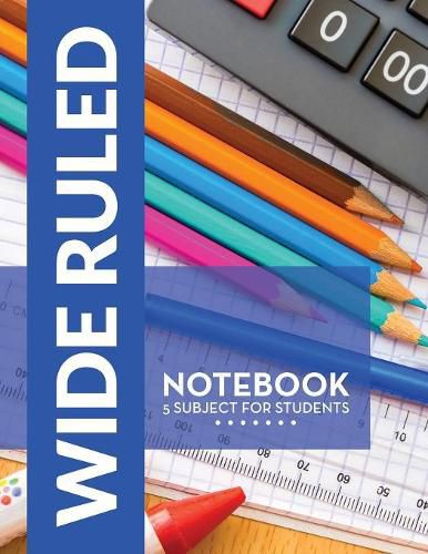 Cover image for Wide Ruled Notebook - 5 Subject For Students