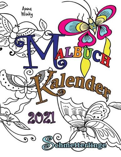 Cover image for Malbuch Kalender 2021 Schmetterlinge