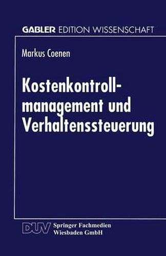 Cover image for Kostenkontrollmanagement Und Verhaltenssteuerung