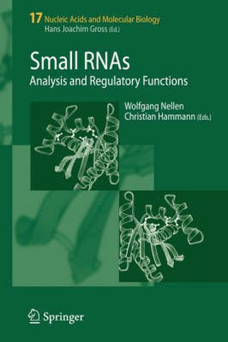 Cover image for Small RNAs:: Analysis and Regulatory Functions