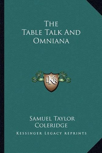 Cover image for The Table Talk and Omniana