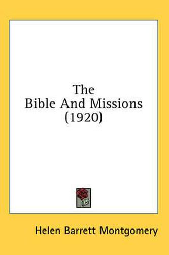 Cover image for The Bible and Missions (1920)