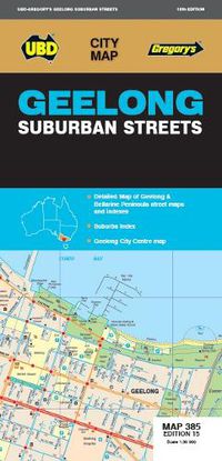 Cover image for Geelong Suburban Streets Map 385 15th