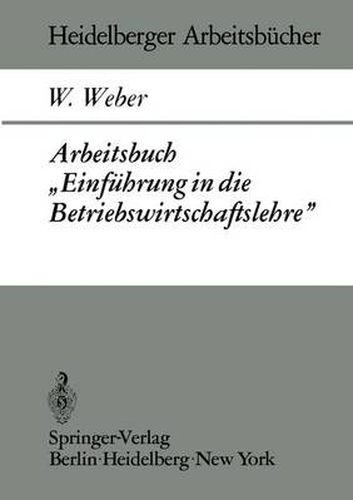 Cover image for Arbeitsbuch  Einfuhrung in die Betriebswirtschaftslehre