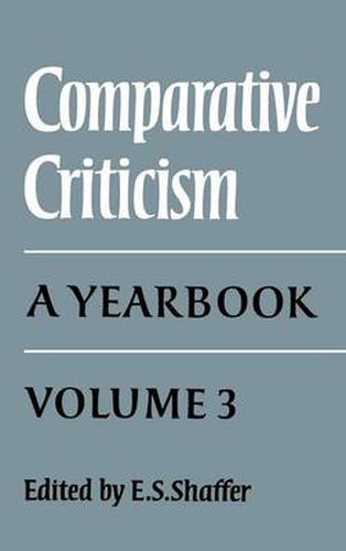 Cover image for Comparative Criticism: Volume 3: A Yearbook