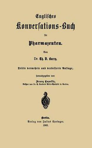 Cover image for Englisches Konversations-Buch Fur Pharmazeuten