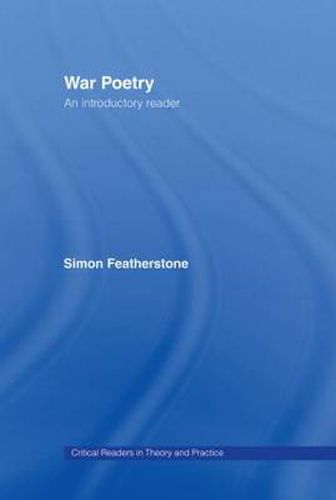 Cover image for War Poetry: An Introductory Reader