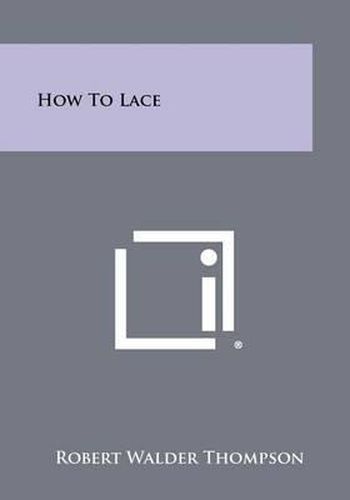 Cover image for How to Lace