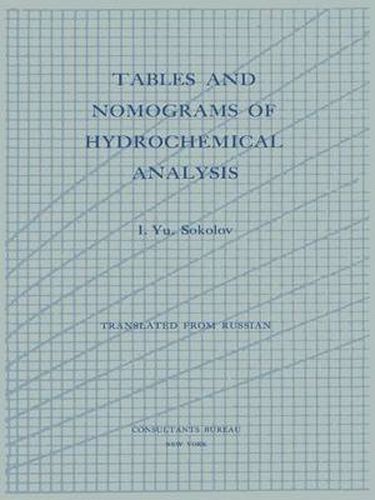 Cover image for Tables and Nomograms of Hydrochemical Analysis