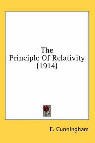 Cover image for The Principle of Relativity (1914)