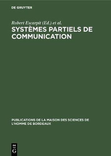 Cover image for Systemes partiels de communication