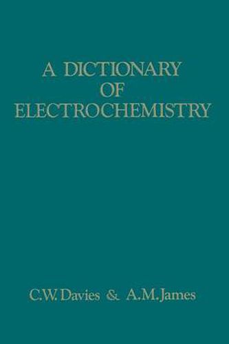 Cover image for A Dictionary of Electrochemistry