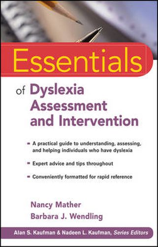 Cover image for Essentials of Dyslexia Assessment and Intervention