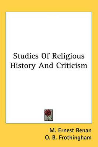 Cover image for Studies of Religious History and Criticism