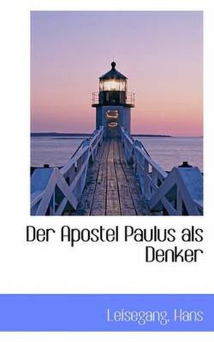 Cover image for Der Apostel Paulus Als Denker