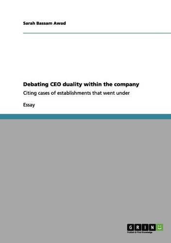 Cover image for Debating CEO Duality Within the Company