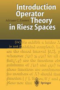 Cover image for Introduction to Operator Theory in Riesz Spaces