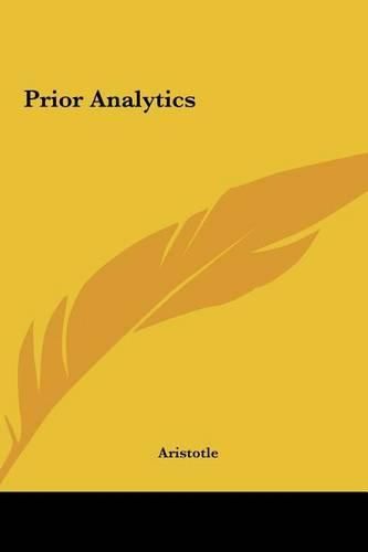 Cover image for Prior Analytics