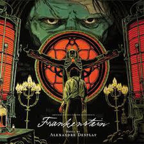 Cover image for Frankenstein - Soundtrack - Alexandre Desplat (White & Red Splatter 2LP Vinyl)