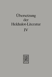 Cover image for UEbersetzung der Hekhalot-Literatur: Band 4:  598-985