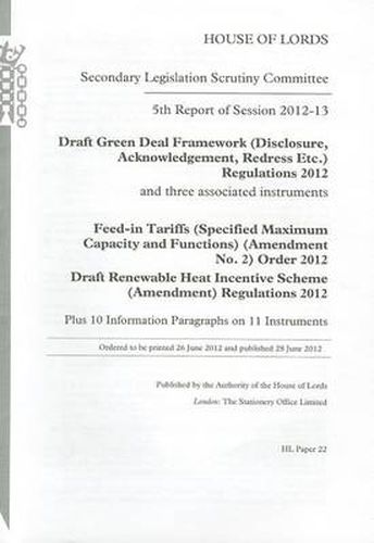 5th report of session 2012-13