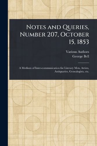Cover image for Notes and Queries, Number 207, October 15, 1853