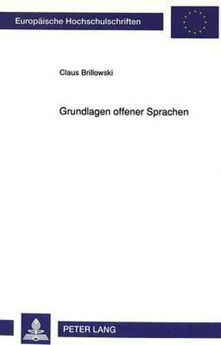 Cover image for Grundlagen Offener Sprachen