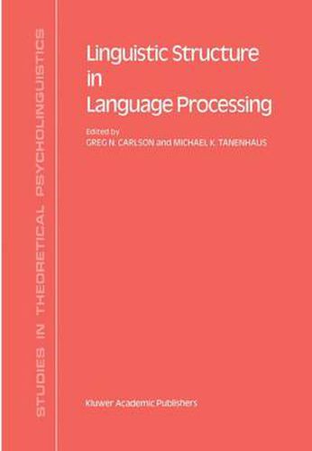 Cover image for Linguistic Structure in Language Processing