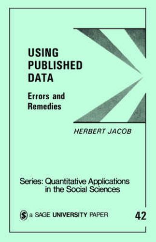 Cover image for Using Published Data: Errors and Remedies