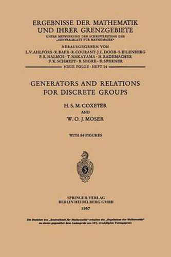 Cover image for Generators and Relations for Discrete Groups