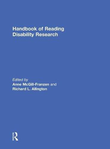 Cover image for Handbook of Reading Disability Research