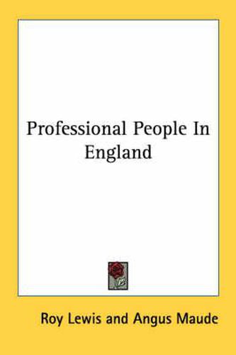 Cover image for Professional People in England