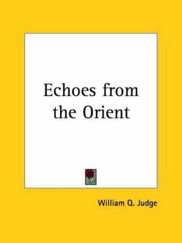 Cover image for Echoes from the Orient (1918)