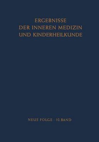 Ergebnisse der Inneren Medizin und Kinderheilkunde