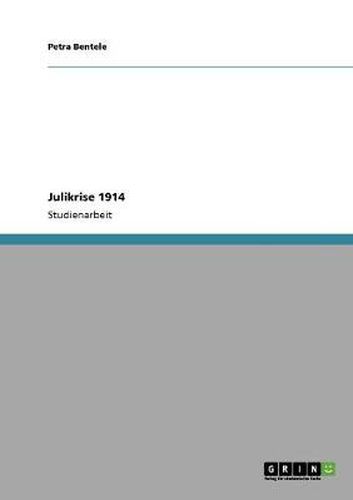 Cover image for Julikrise 1914