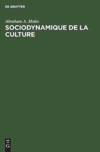 Cover image for Sociodynamique de la culture