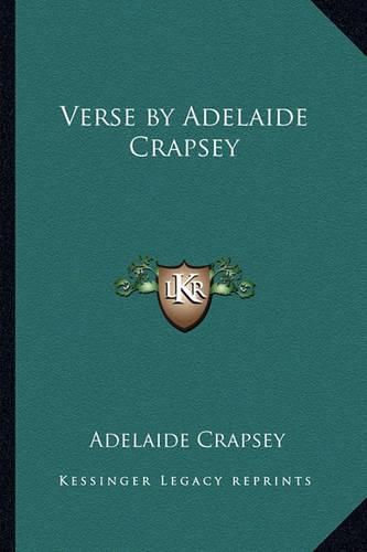 Cover image for Verse by Adelaide Crapsey