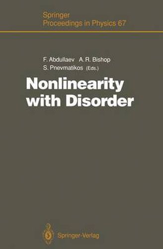 Cover image for Nonlinearity with Disorder: Proceedings of the Tashkent Conference, Tashkent, Uzbekistan, October 1-7, 1990