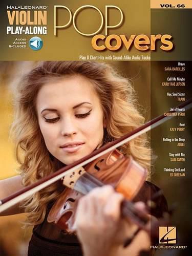 Cover image for Pop Covers: Violin Play-Along Volume 66