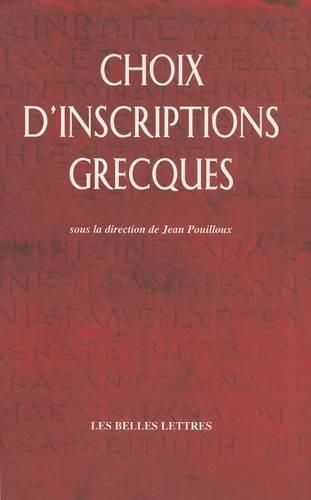 Cover image for Choix d'Inscriptions Grecques