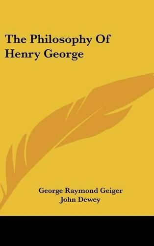 Cover image for The Philosophy of Henry George