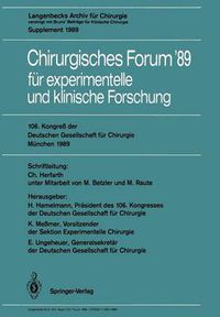 Cover image for 106. Kongress Der Deutschen Gesellschaft Fur Chirurgie Munchen, 29. Marz 1. April 1989