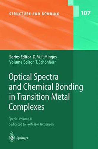 Cover image for Optical Spectra and Chemical Bonding in Transition Metal Complexes: Special Volume II, dedicated to Professor Jorgensen