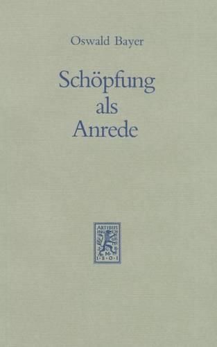 Cover image for Schoepfung als Anrede: Zu einer Hermeneutik der Schoepfung