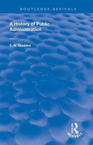 Cover image for A History of Public Administration: Volume II: From the Eleventh Century to the Present Day